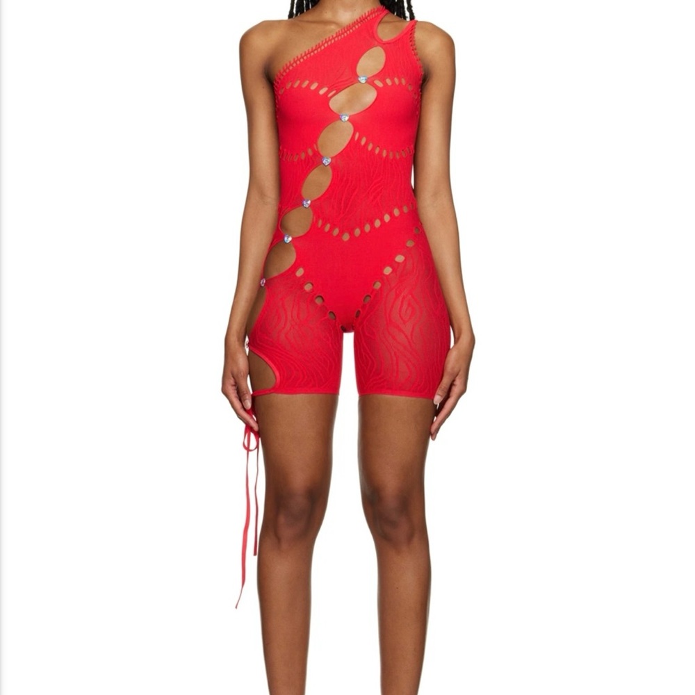 POSTER GIRL Red Cutout Jumpsuit